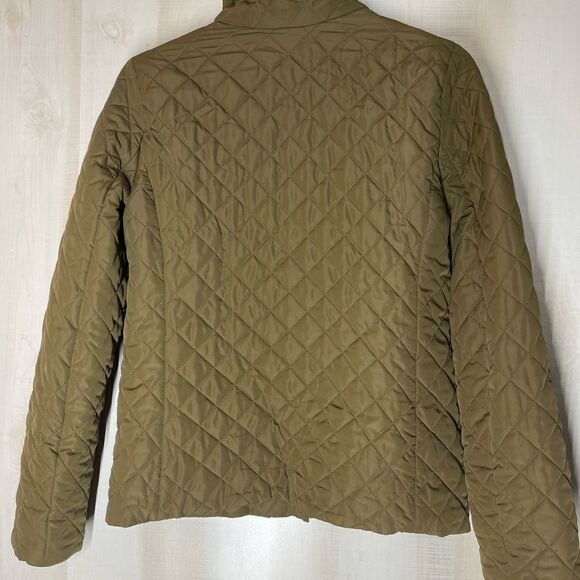 J. Crew Olive green quilted‎ jacket coat, size small - Picture 14 of 14